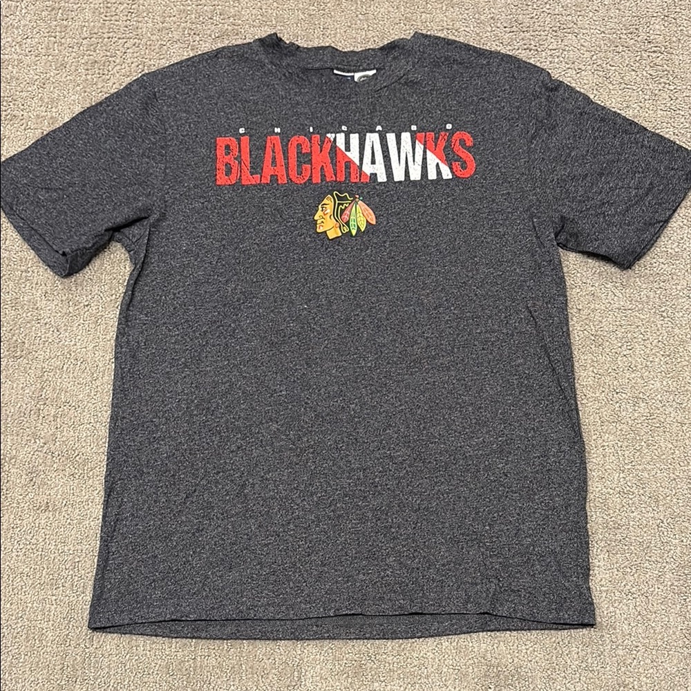 NHL Blackhawks Charcoal Tee